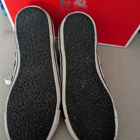 Coach 6.5 Monogram Black and White Sneakers - Picture 6 of 8